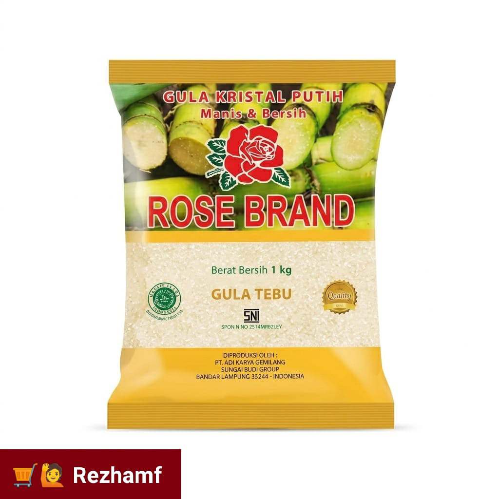Gula Pasir Rose Brand Kuning 1kg Surabaya