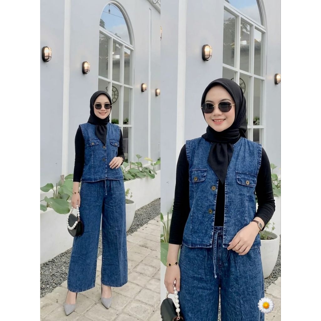 SET JEANS MIX ROMPI (TANPA DALEMAN)/SET JEANS WANITA/SET JEANS KEKINIAN/SET JEANS TERMURAH/SET JEANS