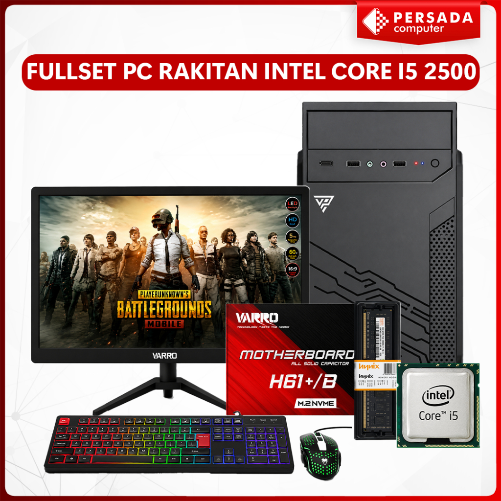 FUllSet PC Rakitan Intel Core i5 2500 I 8GB I HDD I SSD I Wifi