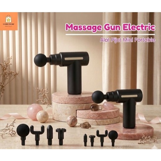 Alat Pijat Elektrik Mini Portable 4 Head Pijat Getar Rechargeable