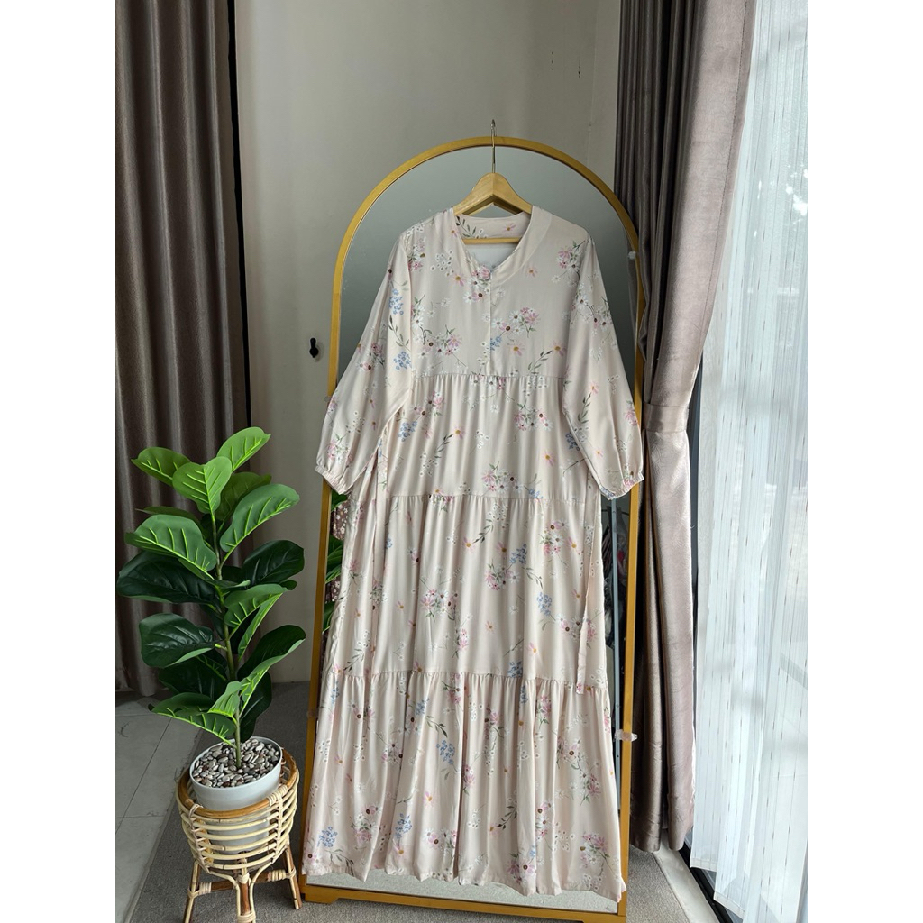 NESTUFF GAMIS MIDI LILY MIDI RAYON GAMIS RAYON GROSIR DASTER JEMBER