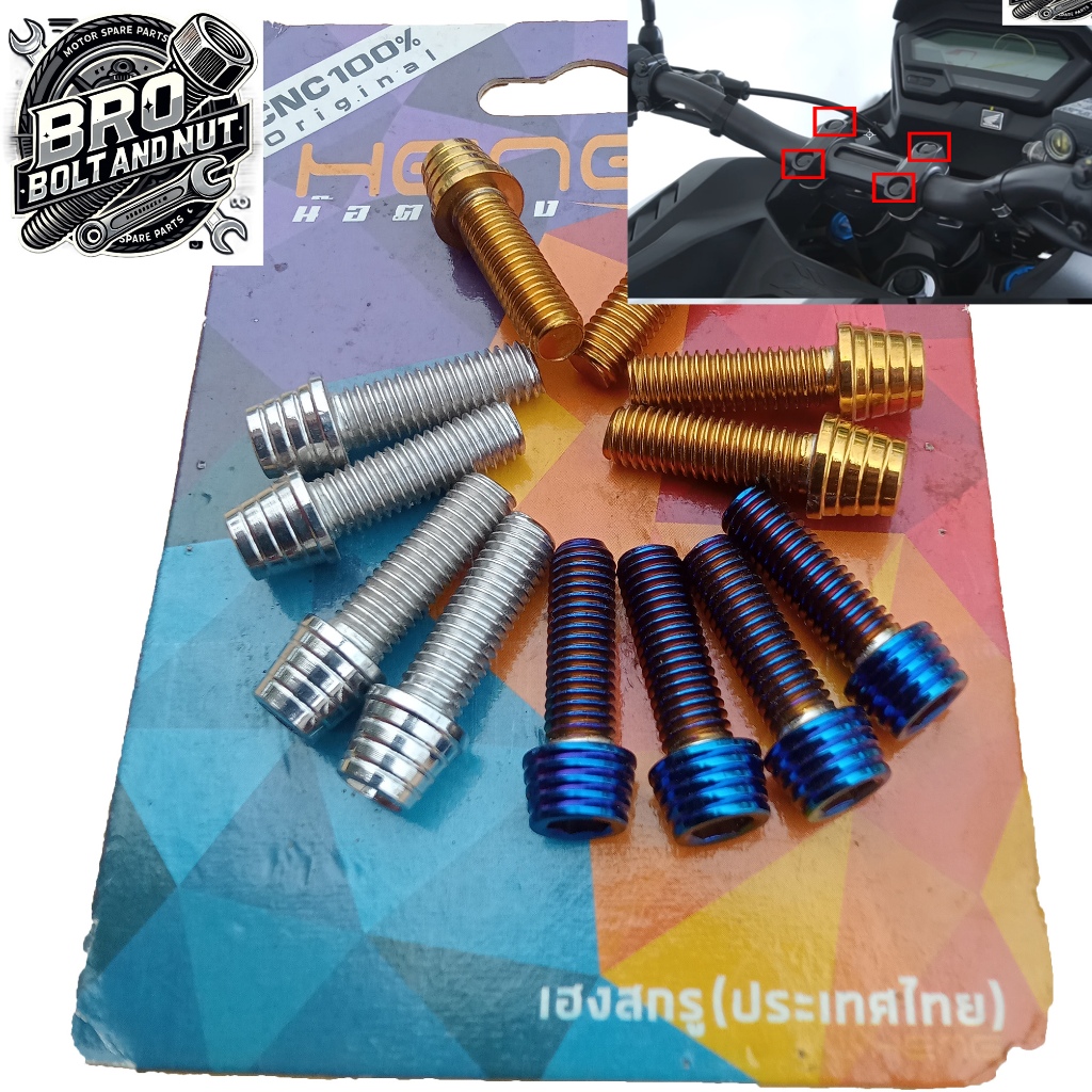 Baut Probolt Kleman Raiser Stang CB 150 X Original Heng Thailand Set Isi 4