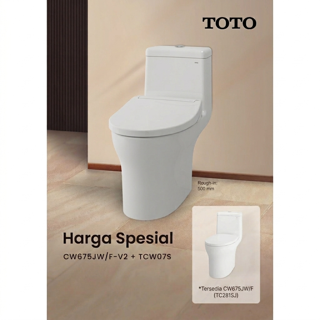 Kloset Duduk TOTO CW675J One Piece Toilet - TCW07S