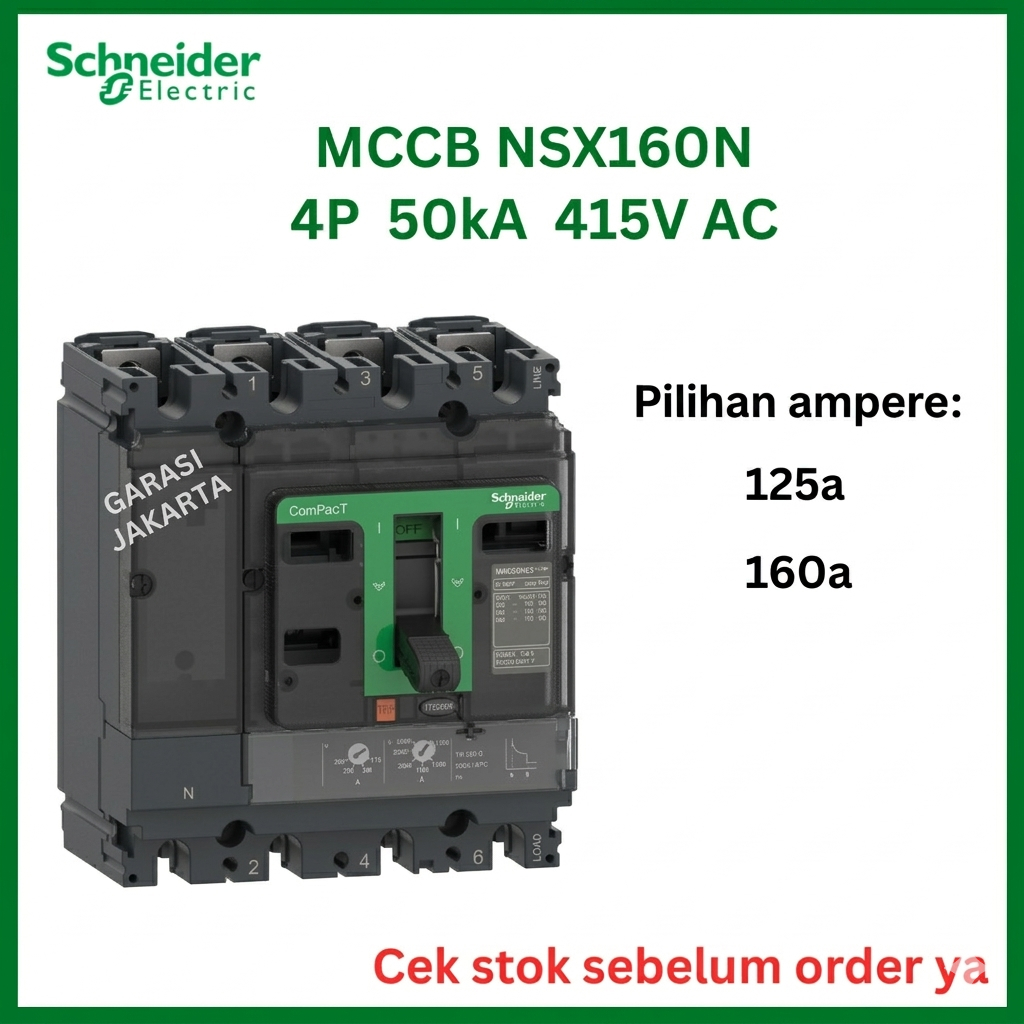 NSX160N mccb 4p 125a 160a ampere schneider circuit breaker 4 pole