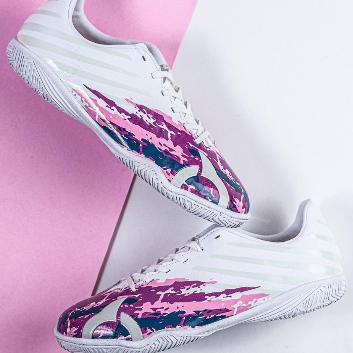 Sepatu Futsal Chimera Stok Lama Putih Pink Ungu