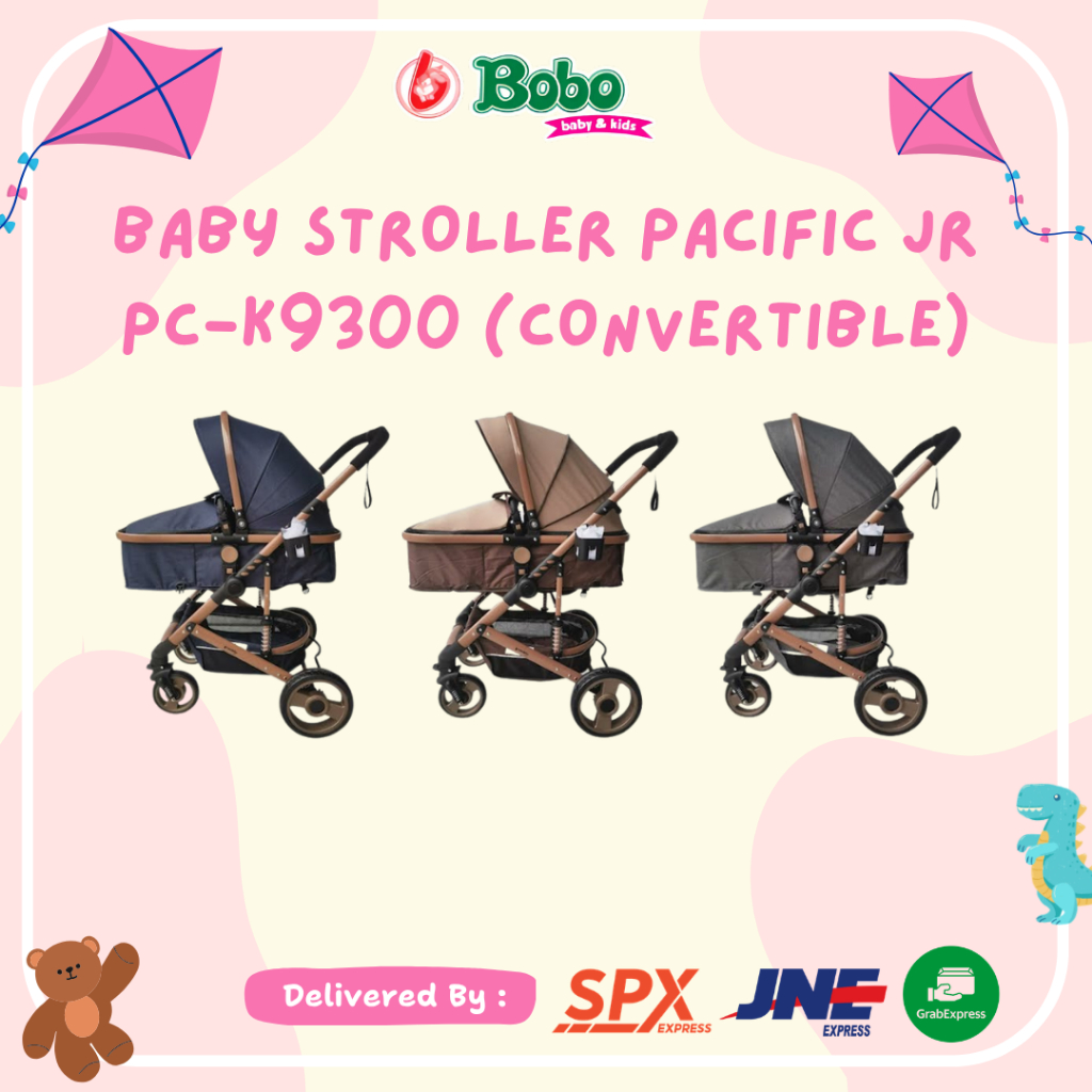 BABY STROLLER PACIFIC JR PC-K9300 (CONVERTIBLE) Kategori: Magic Baby Stroller, PACIFIC JR, Pacific J
