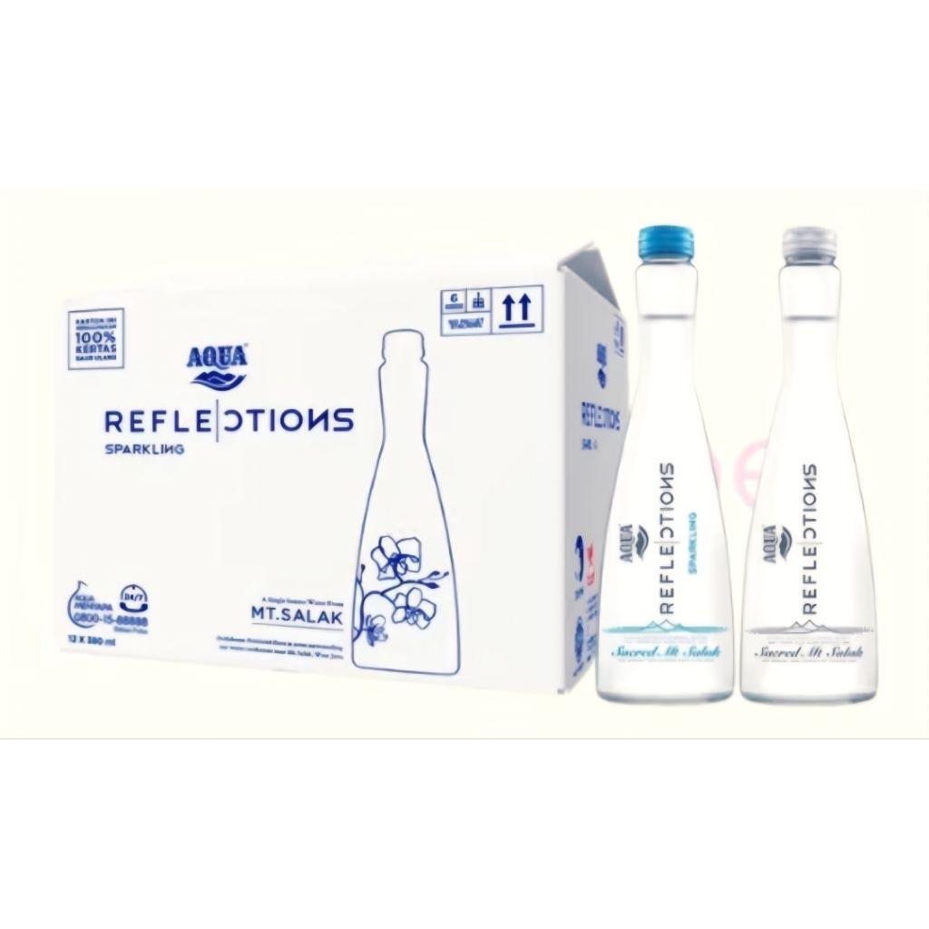 Aqua reflection sparkling water / still  380ml×12 botol