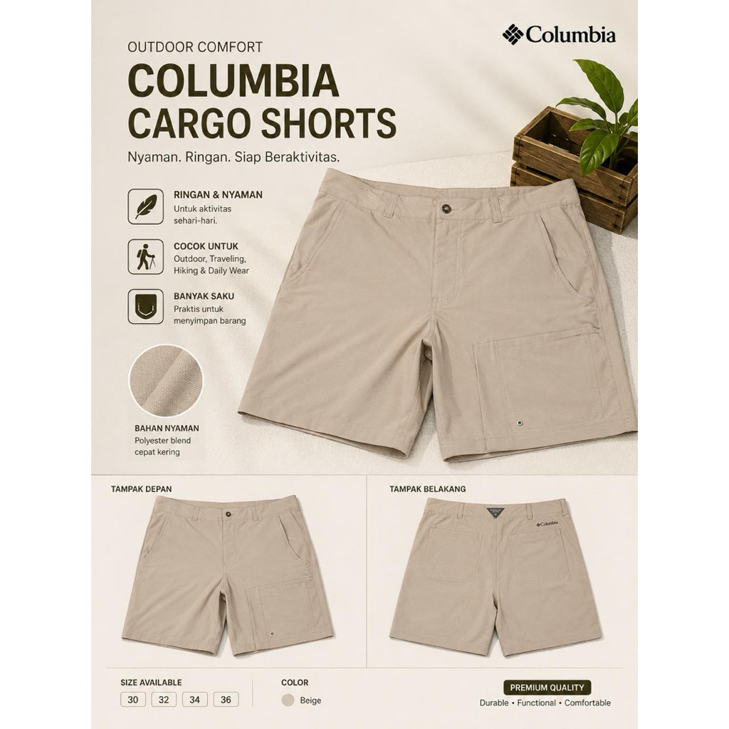 Celana Pendek Cargo Columbia Original