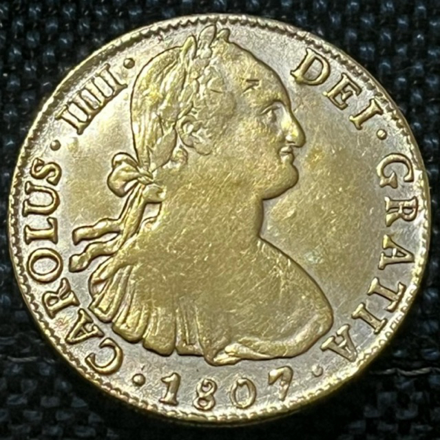 KOIN CAROLUS•III•DEI GRATIA 1807 TIDAK NEMPEL MAGNET