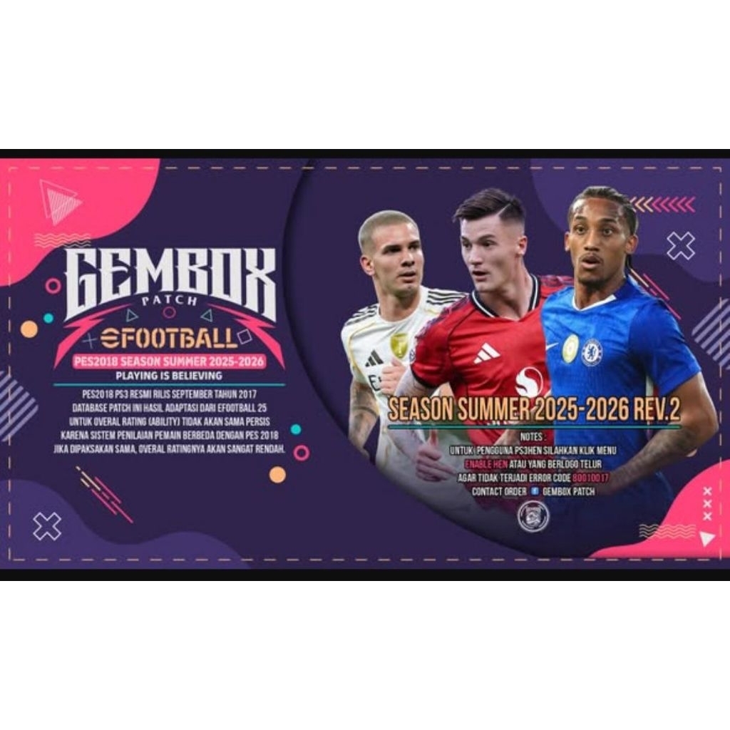 New Gembox Terbaru PES 2026 GEMBOX WINTER PS3 FINAL TRANSFER 2026 - sedia game ps3 cfw hfw hen gembo
