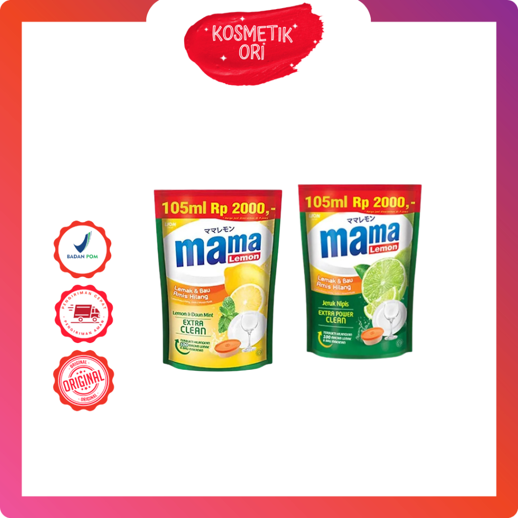 MAMA LEMON Sabun Cair Cuci Piring -Jeruk Nipis -Lemon Daun Mint