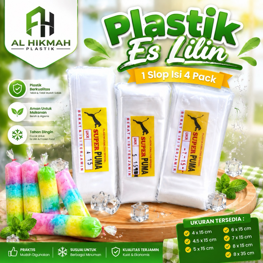 Plastik PE Es Lilin Dan Es Batu Merk Puma
