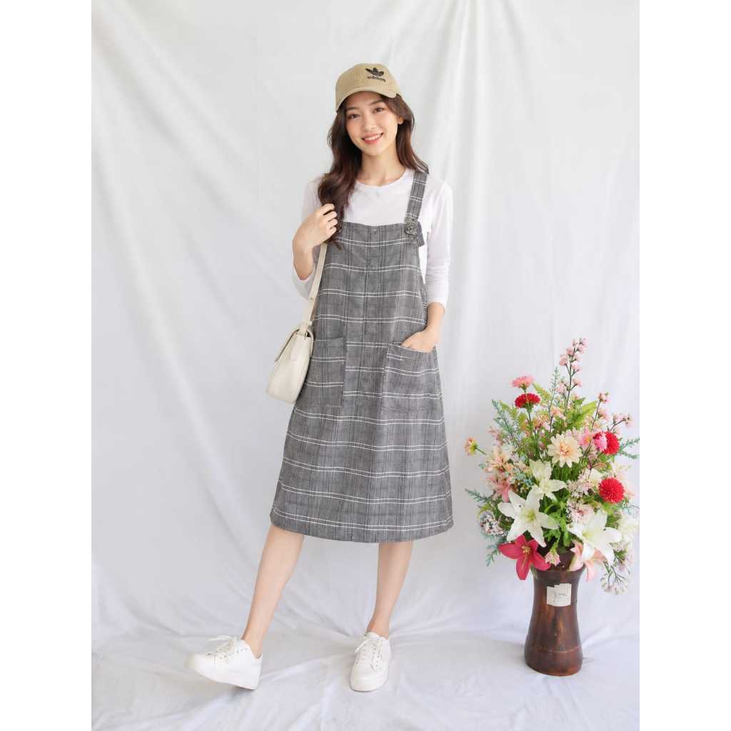 Overall korea style ABU | Overall Midi | Semi Wool | Overall Wanita