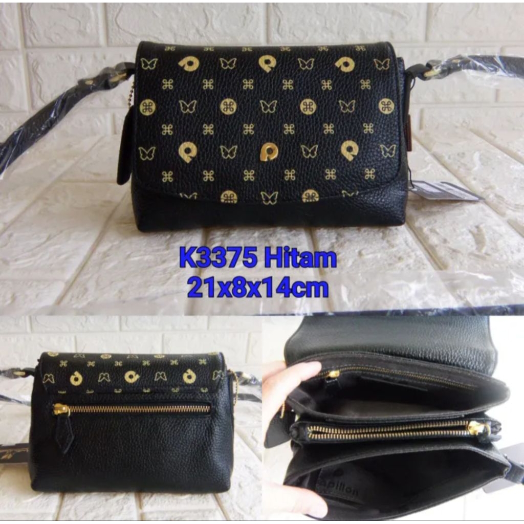 Tas Papillon Bandung K3375 Kombinasi Polos dan Motif|New and 100% Original