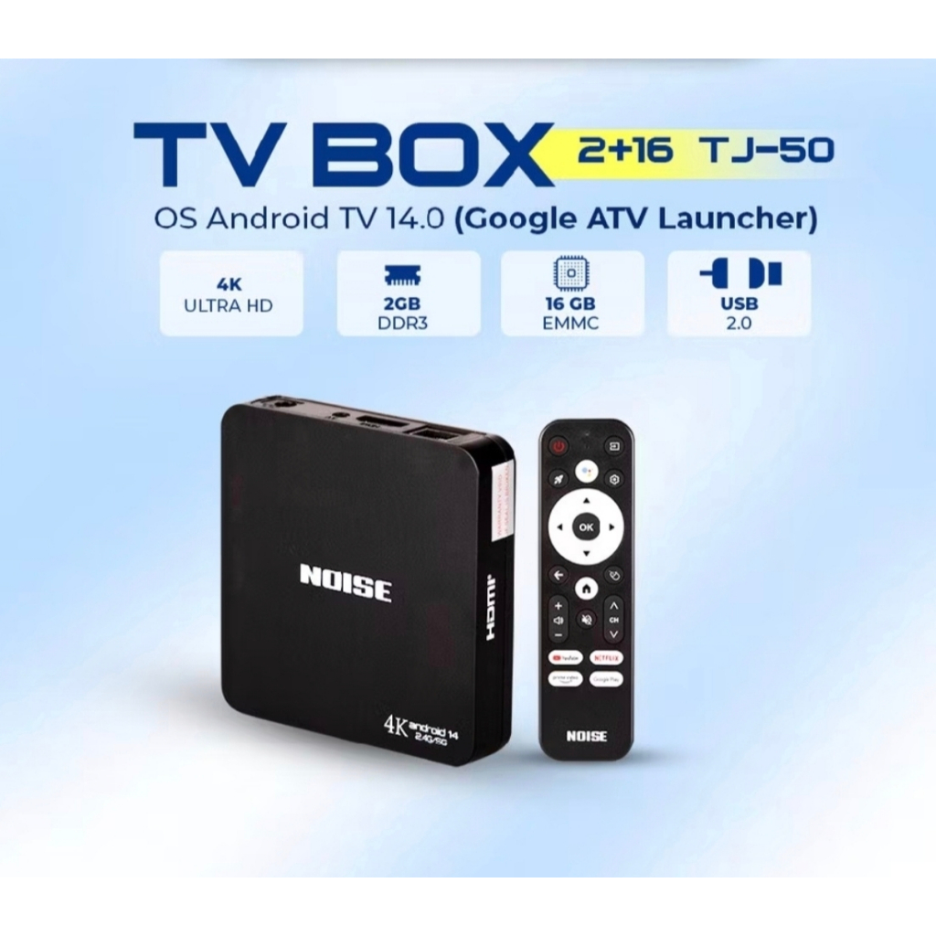 STB TV BOX ANDROID NOISE TJ 50 SMART TV WIFI BLUETOOTH NEW