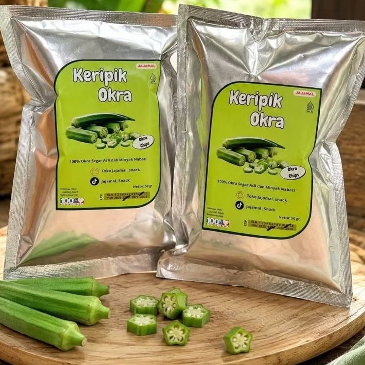 Keripik Okra Crispy Snack Sayur Sehat Tanpa MSG