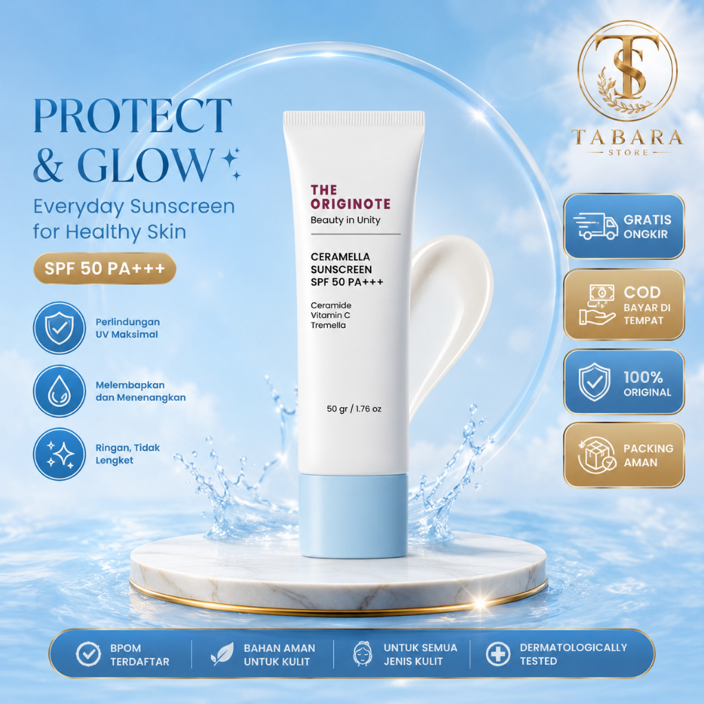 Sanskrin Sunskrin Originote Ceramella Sunscreen Spf 50 Pa++++ Merawat Skin Barrier Melindungi Kulit