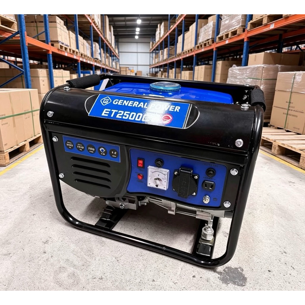 Genset Listrik 1200W GENERAL POWER ET2500C AVR / Gasoline Generator Genset Jenset 1200 Watt Bensin E