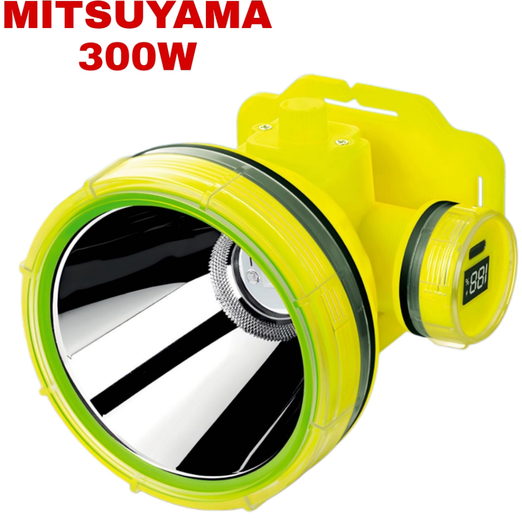 senter kepala selam MITSUYAMA MS-262P 300W dengan indikator baterai digital - cahaya terang - charge