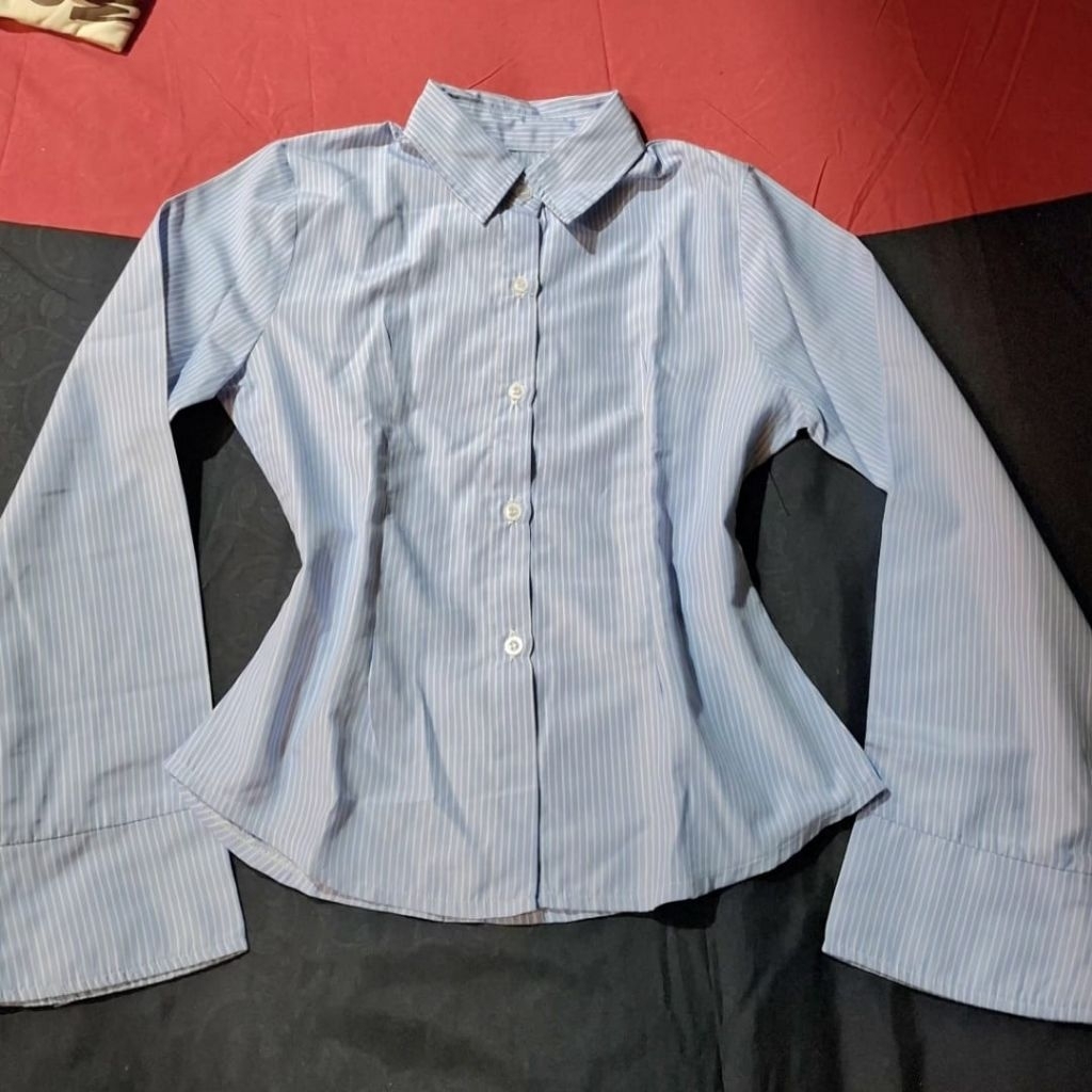 kemeja strip (wear sarey)