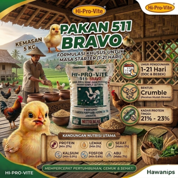 Kemasan 5Kg Pur Ayam 511 Voer Pakan Ayam Hi Pro Vite 511 Charoen Pokphand