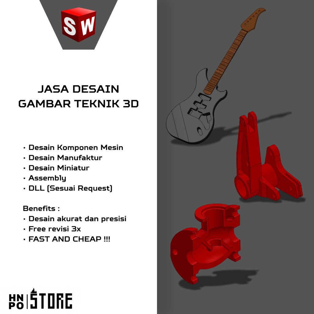 Jasa Desain Gambar Teknik 3D - Solidworks