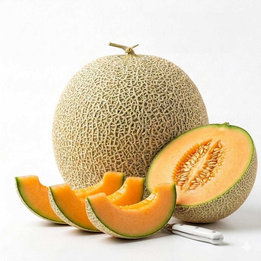 Buah Melon Segar  Kaya Akan Vitamin C Kalium dan Serat Instan Batang