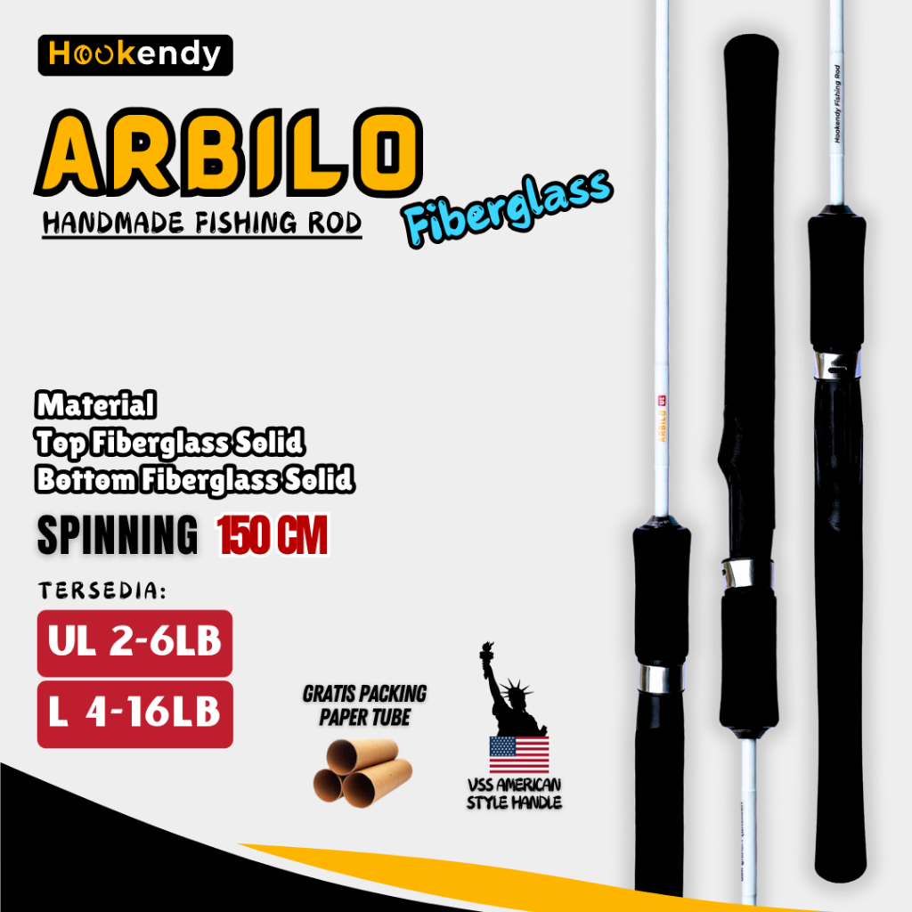 Joran Arbilo Fiberglass Spinning Putih
