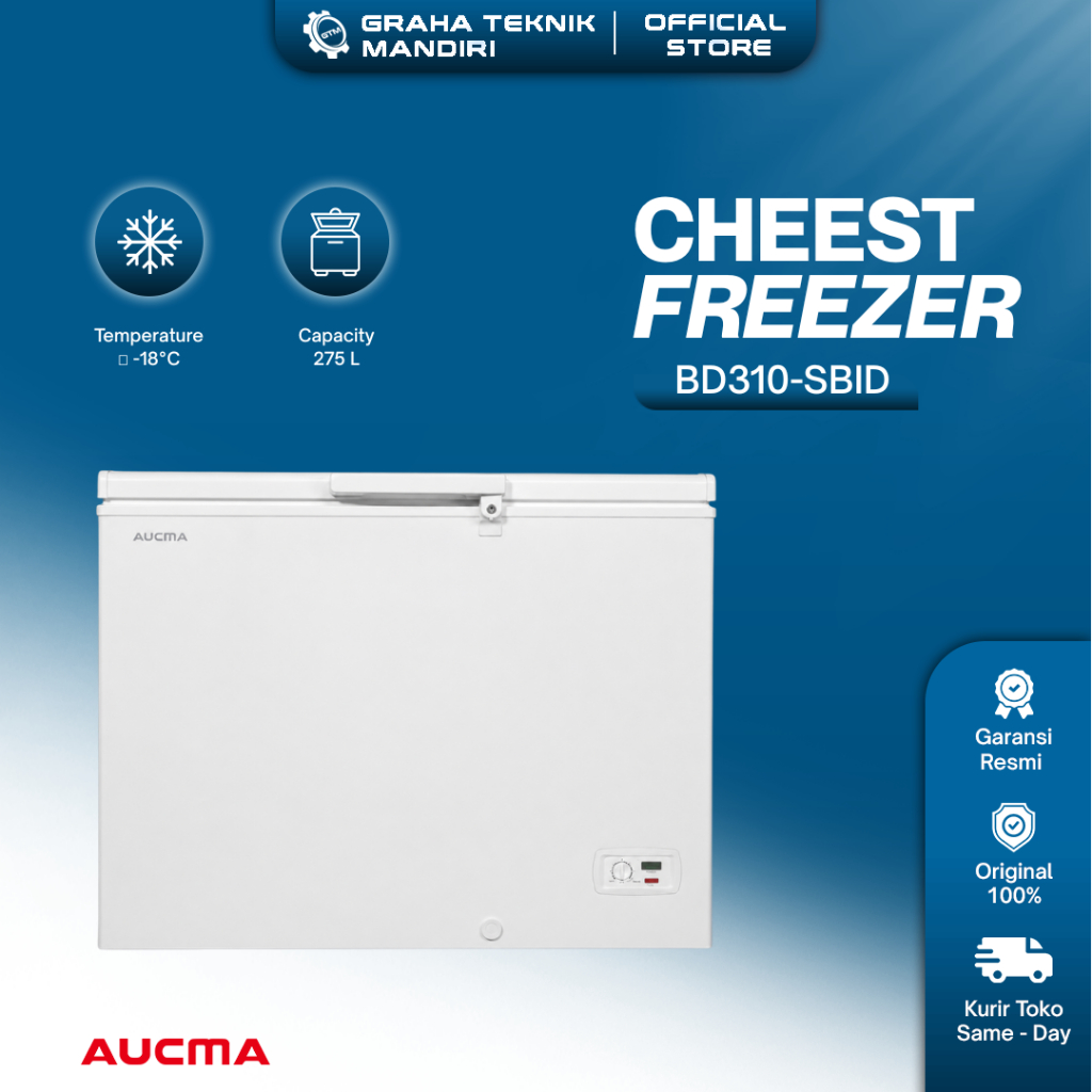 Aucma Chest Freezer 275 Liter BD310-SBID