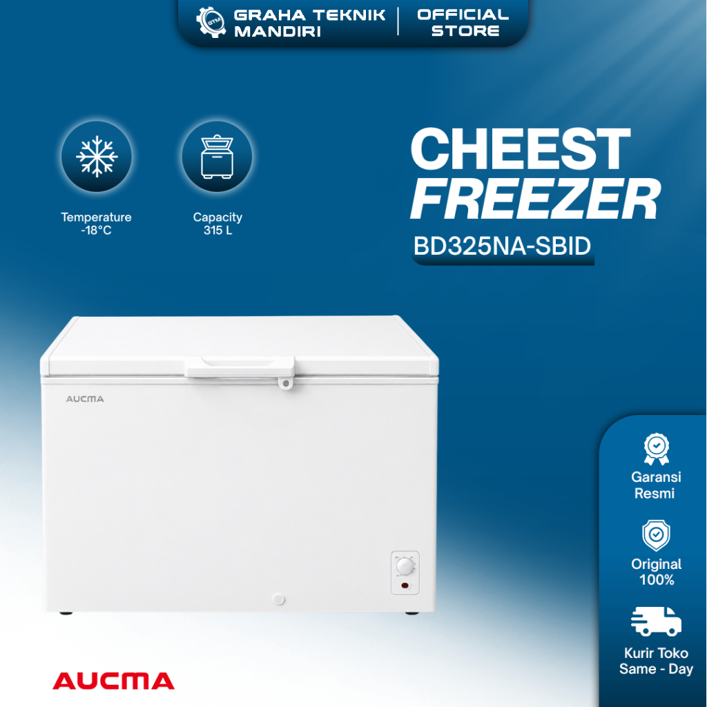 Aucma Chest Freezer 315 Liter BD325NA-SBID