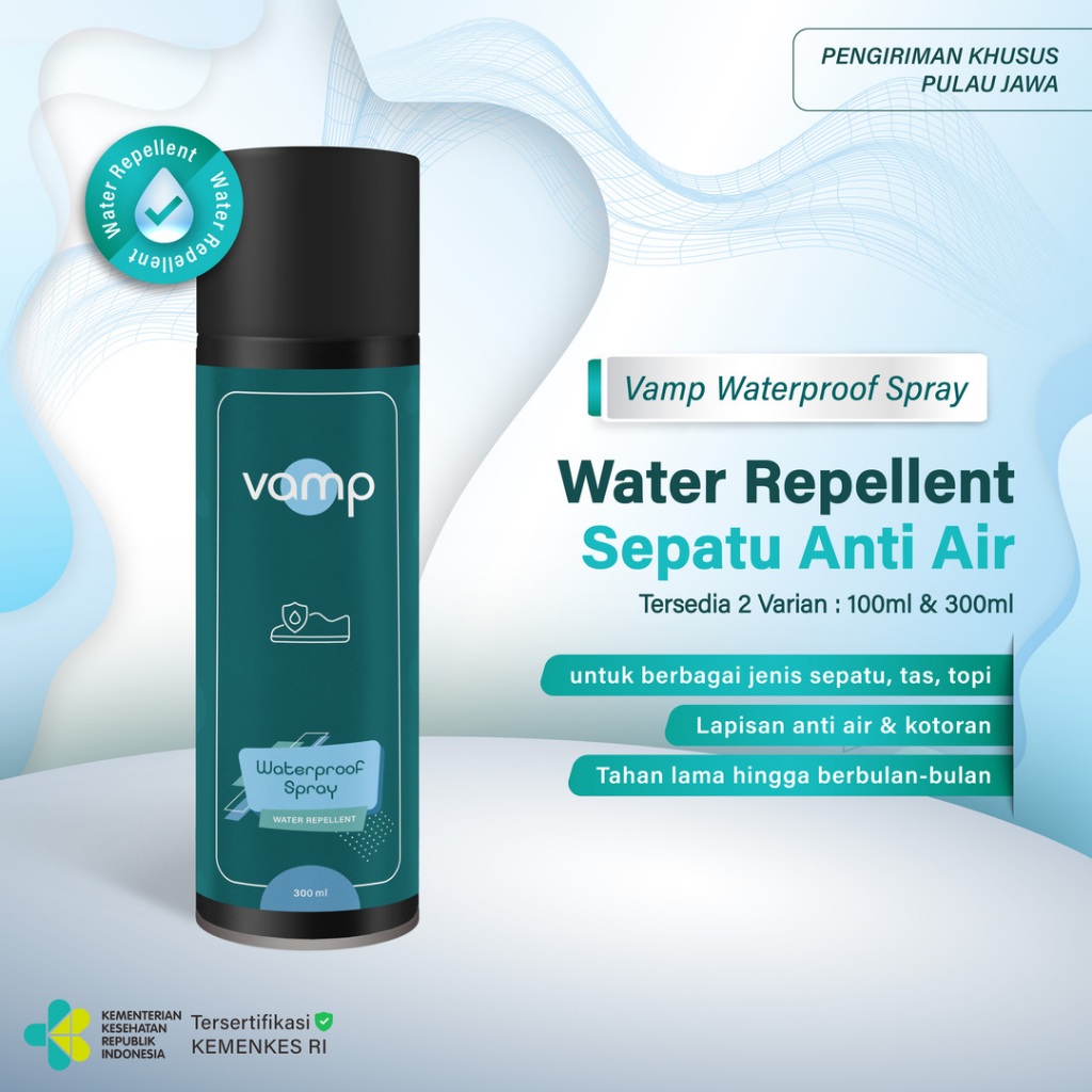 Vamp Waterproof Spray | Coating Sepatu Anti AIr Water Repellent Efek Daun Talas Tas Topi