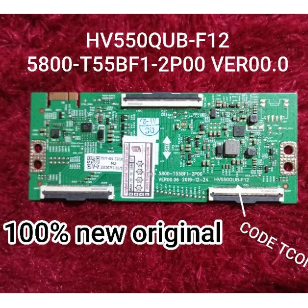TCON TV COOCAA 55S6G 55S6G pro max / TCON HV550QUB-F12 5800-T55BF1-2P00 VER00.0