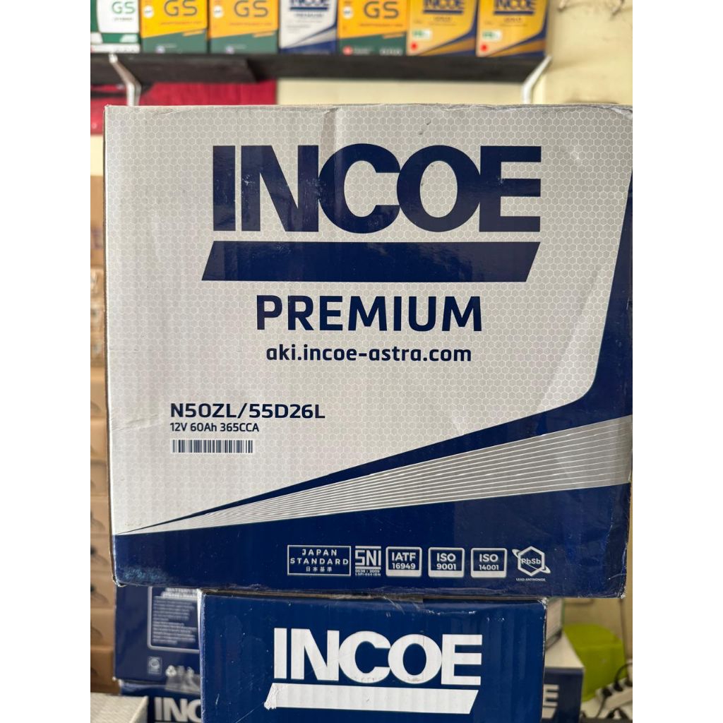 AKI INCOE PREMIUM N50ZL / 55D26L 12V 60AH ASTRA OTOPARTS