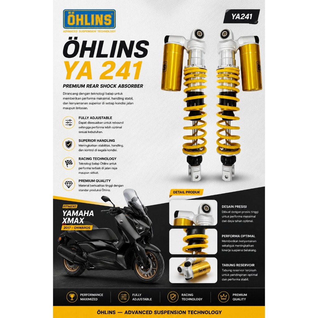 Shock Ohlins Yamaha Xmax  - YA241