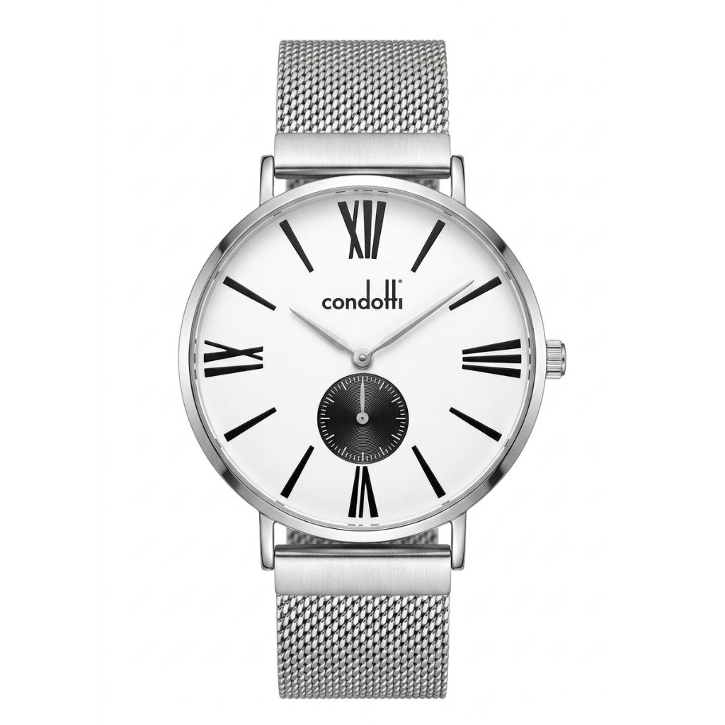 Jam Tangan Condotti CN6076-BOX SET Rantai Pasir Silver Original