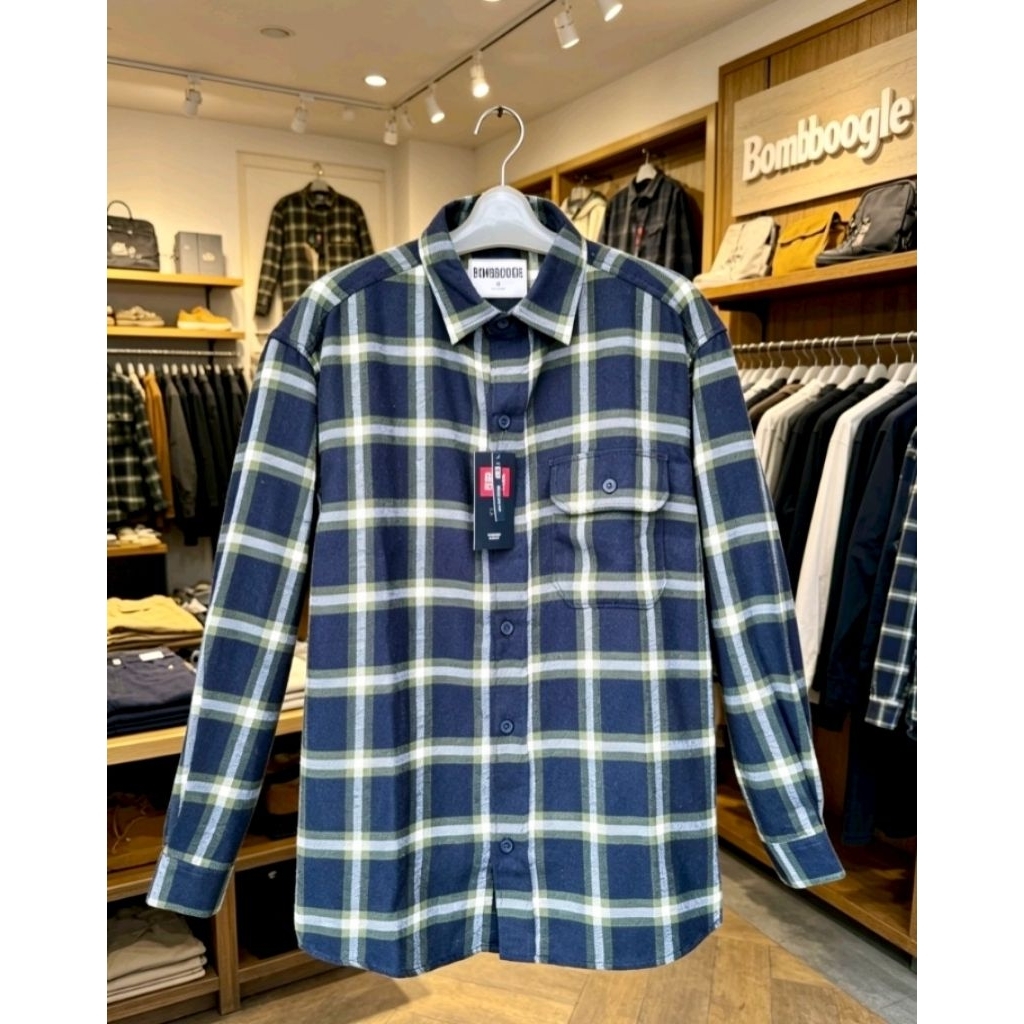BOMBBOOGIE KEMEJA FLANEL PRIA OUTER WATSON ORIGINAL STORE REGULER FIT