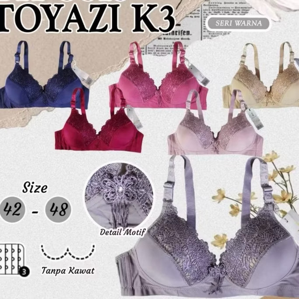 BH Jumbo Wanita Cup besar Bra Big size 42 44 46 48 TOYAZI bh bumil