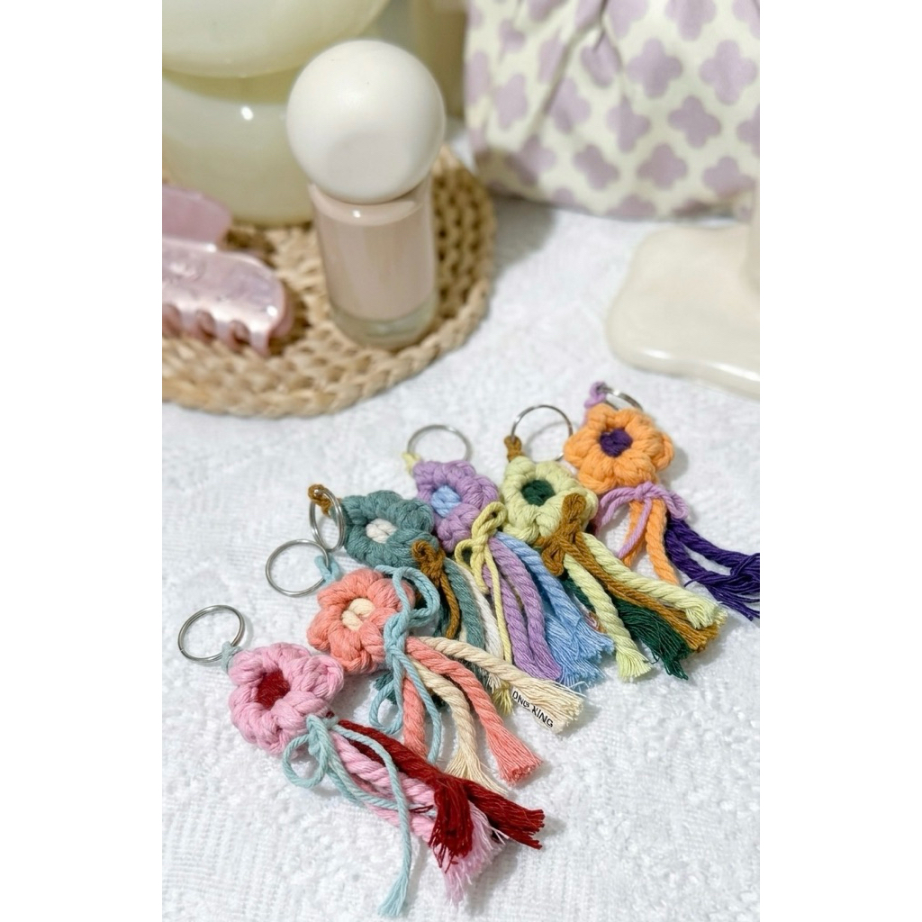Daisy Bag Charm Lucu | Gantungan Tas Bunga Aesthetic Korea Gemoy | Daisy Charm House