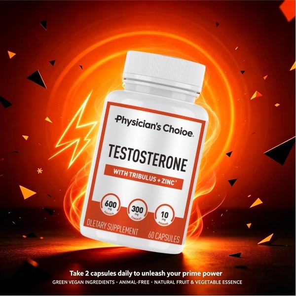 Pendukung testosteron –60 capsules dengan tribulus terrestris + seng + magnesium untuk produksi test