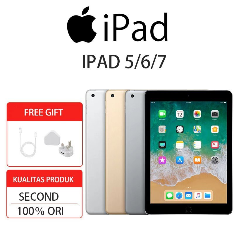 (COD)APPLE IPAD5  GENERASI IPAD 5 6 32 GB 64GB 128 GB WIFI ONLY BERGARANSI  SECOND ORIGINAL
