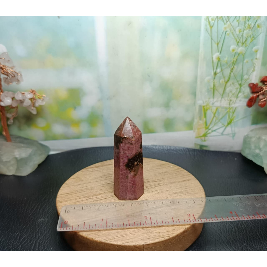 Batu Natural Tower Pink Rhodonite (3) Asli Batu Alam