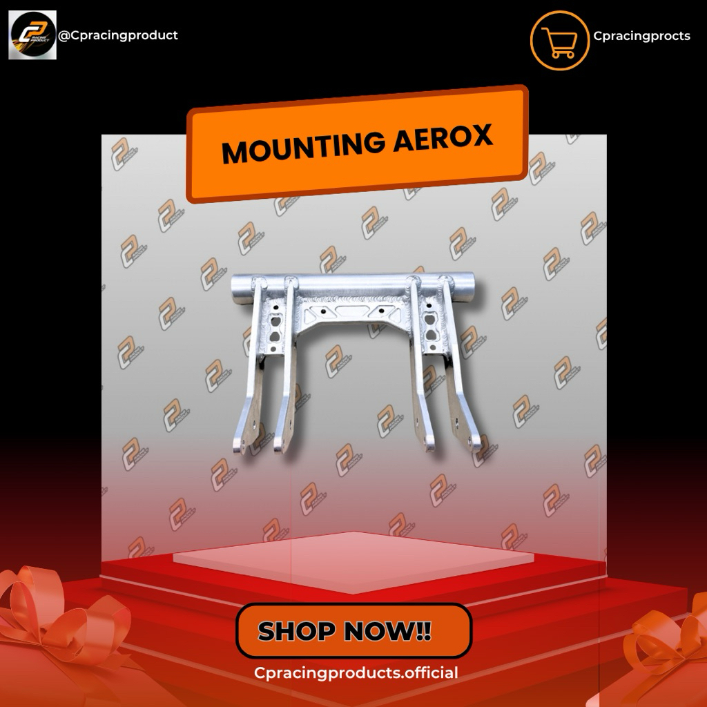 MOUNTING AEROX ALUMINIUM CNC CUSTOM PANJANG NAIK DERAJAT