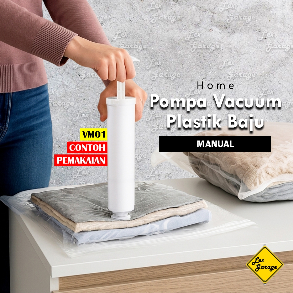 Pompa Plastik Vacum Vakum Baju Pakaian Vacuum Bag Travel