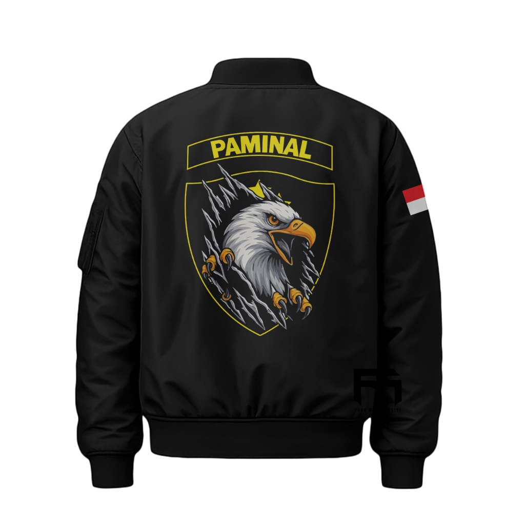 Jaket Bomber / Rompi Vest / Kaos Paminal Polri Custom Nama