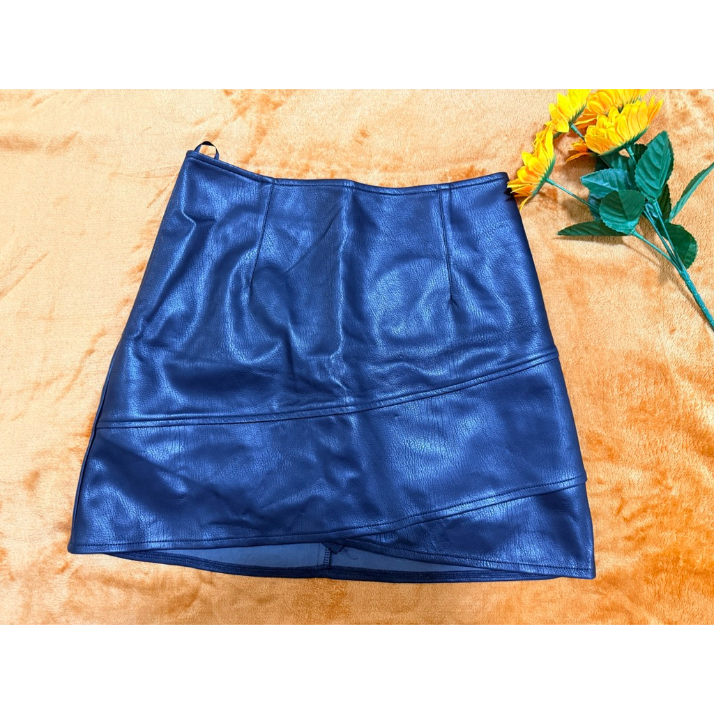 leather skort melamor black