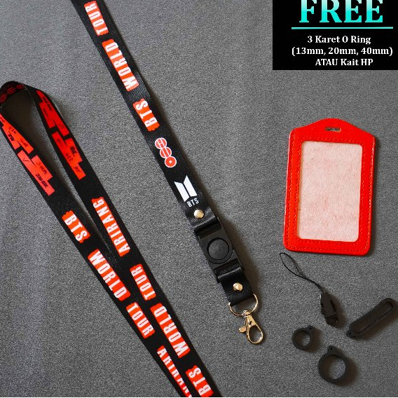 Lanyard Tali Gantungan HP ID Card Nametag BTS ARIRANG - Lanyard Kpop BTS WORLD TOUR ARIRANG