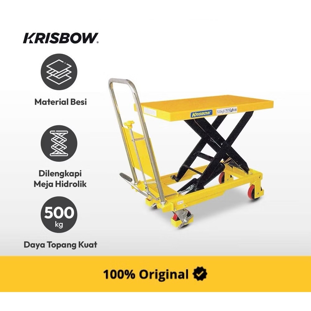 Hydraulic Scissor Lift 90 cm x 500 kg Krisbow Prslm0509 KW0500072 / Hydraulic Scissor Lift / Krisbow
