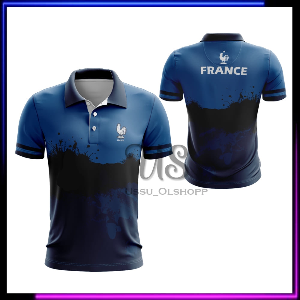 Kaos Polo Prance - Jersey Suporter Perancis - Kaos Perancis