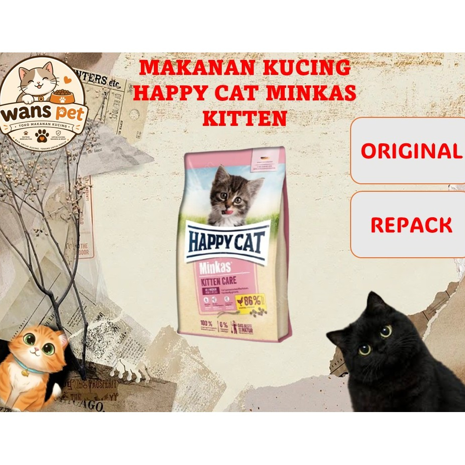 MAKANAN KUCING ( HAPPY CAT MINKAS KITTEN KEMASAN 1KG ) ( HAPPY CAT MINKAS KITTEN