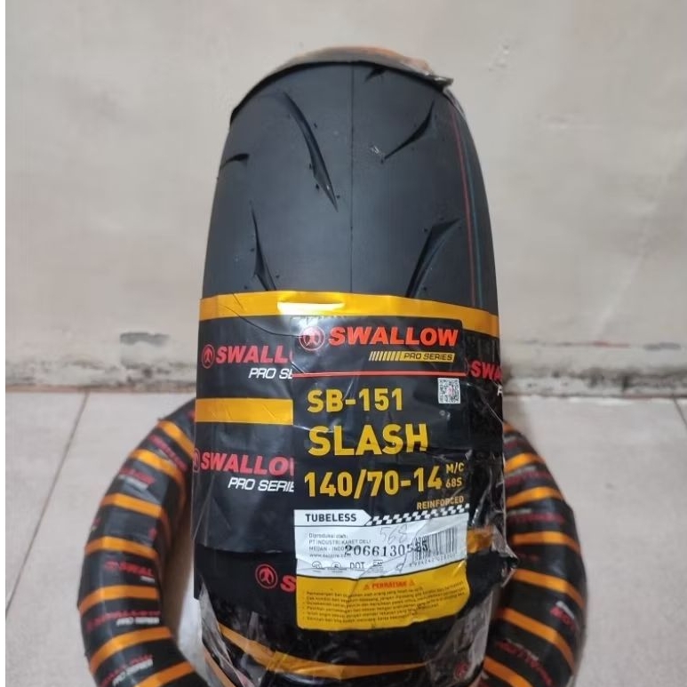 Ban Tubeless Slash Swallow Racing 140/70-14 + Free Pentil Tubeless